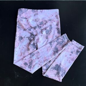 Athleta Kids Pink and Gray Leggings